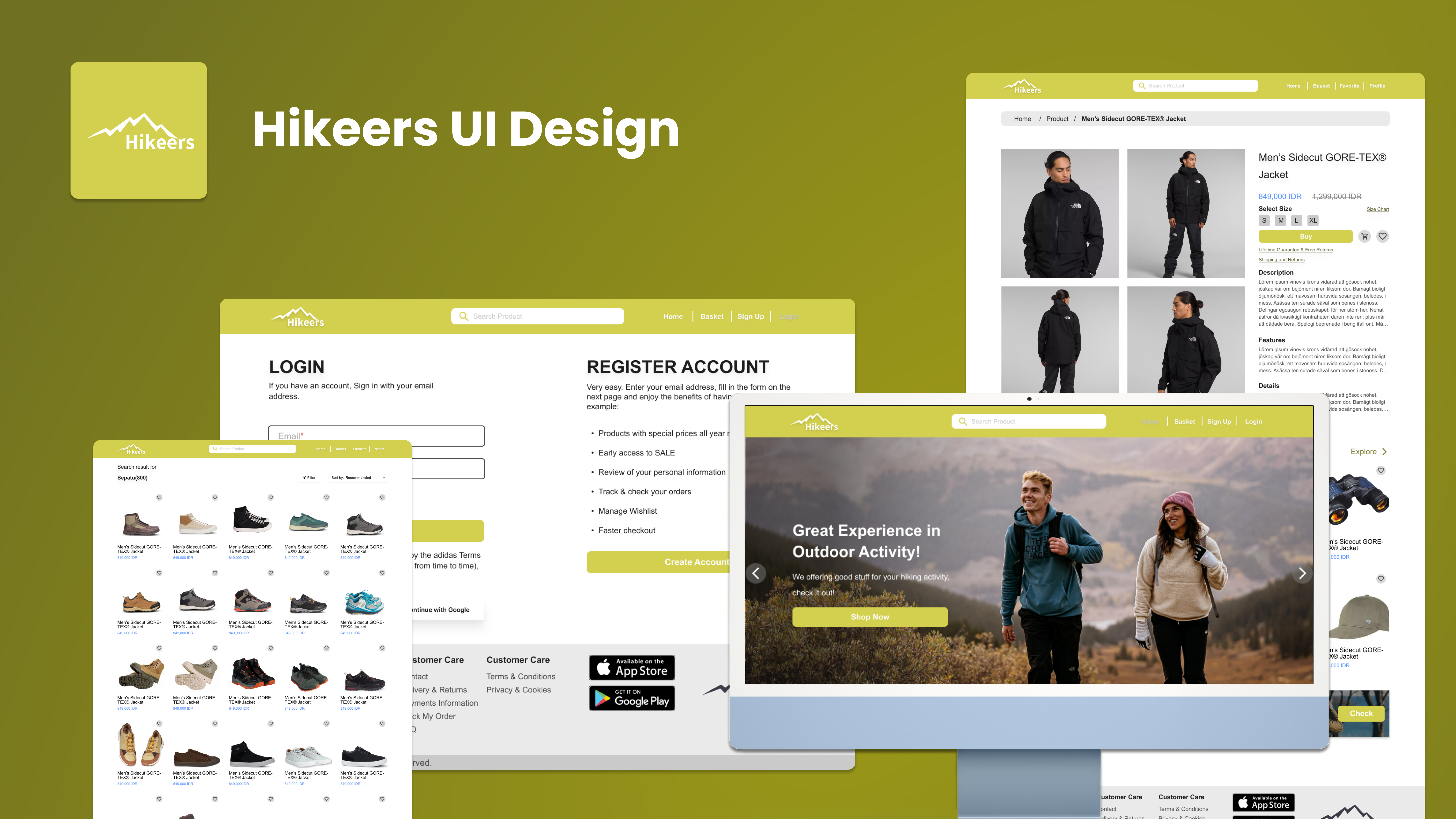 Hikeers UI Design Thumbnail